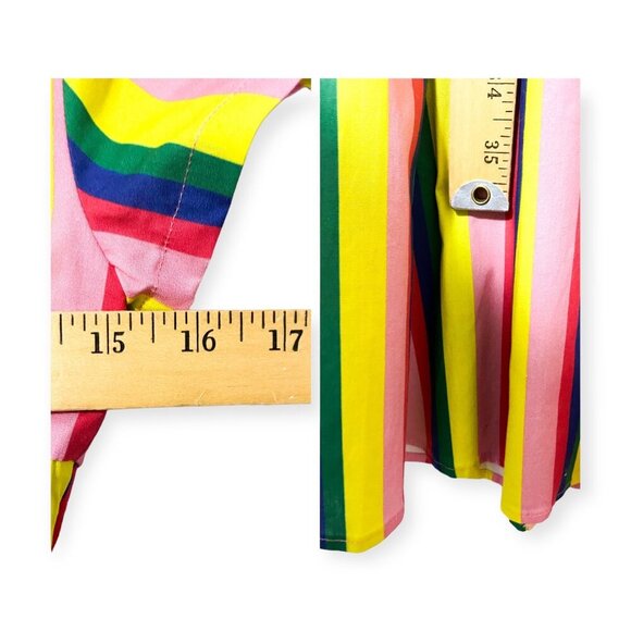 STAUD Alice Multicolor Stripe Knotted Poplin Midi Dress Size 2 NWT - Picture 14 of 16